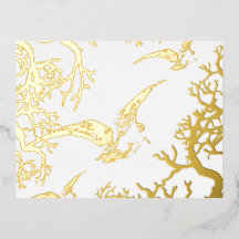 Tarjeta Postal de Navidad Beccaccia Oro Foil