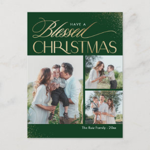 Tarjeta postal de Navidad bendita tarjeta de vacac