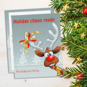 Tarjeta postal de Navidad con deseos divertidos de