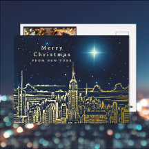 Tarjeta postal de Navidad con estrella de Navidad