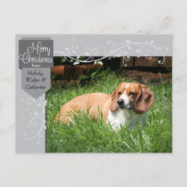 Tarjeta postal de Navidad con foto con Lengüeta pl