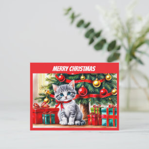 Tarjeta postal de Navidad Cuadrima Merry