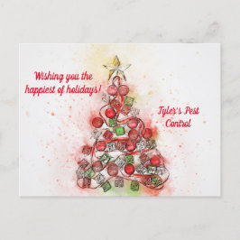 TARJETA POSTAL DE NAVIDAD DE ÁRBOL DE PASTEL PARA 