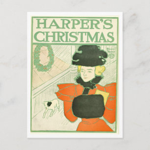 Tarjeta postal de Navidad de la portada de la revi