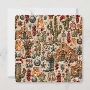 Tarjeta postal de Navidad de la ruta 66 de Nuevo M