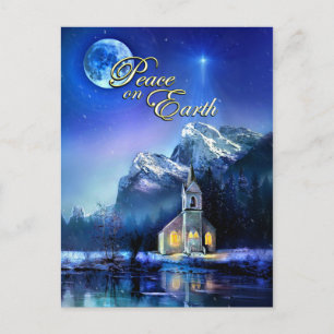 Tarjeta postal de Navidad de Paz en la Tierra Estr