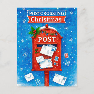 Tarjeta postal de Navidad de Postcrossing con Acua
