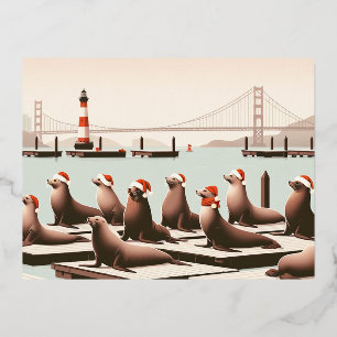 Tarjeta postal de Navidad de San Francisco   Golde