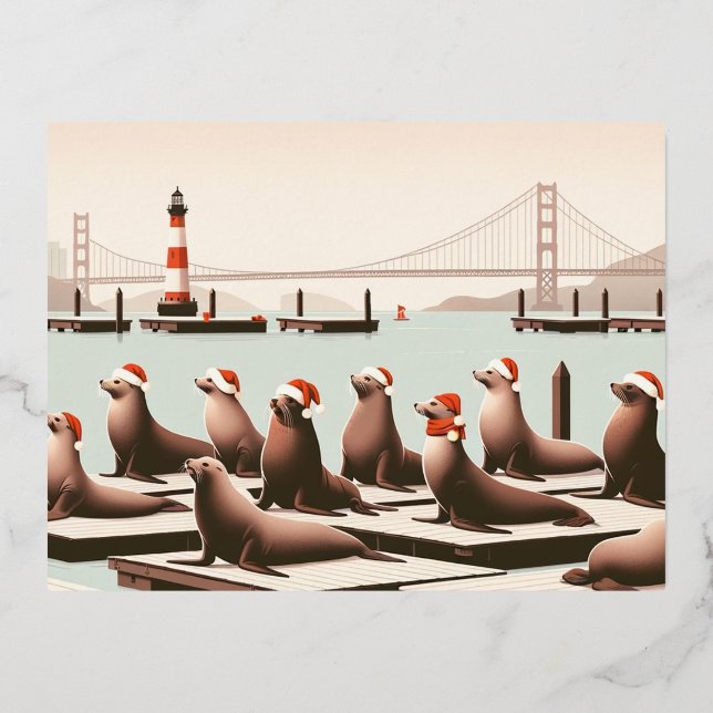 Tarjeta postal de Navidad de San Francisco | Golde (Anverso)