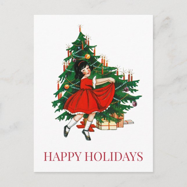 TARJETA POSTAL DE NAVIDAD DE VINTAGE (Anverso)