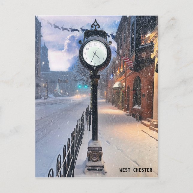 Tarjeta postal de Navidad de West Chester (Anverso)