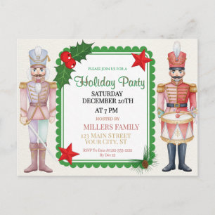 Tarjeta postal de Navidad del Cascanueces al acuar