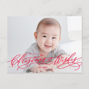 Tarjeta postal de Navidad editable de colores para