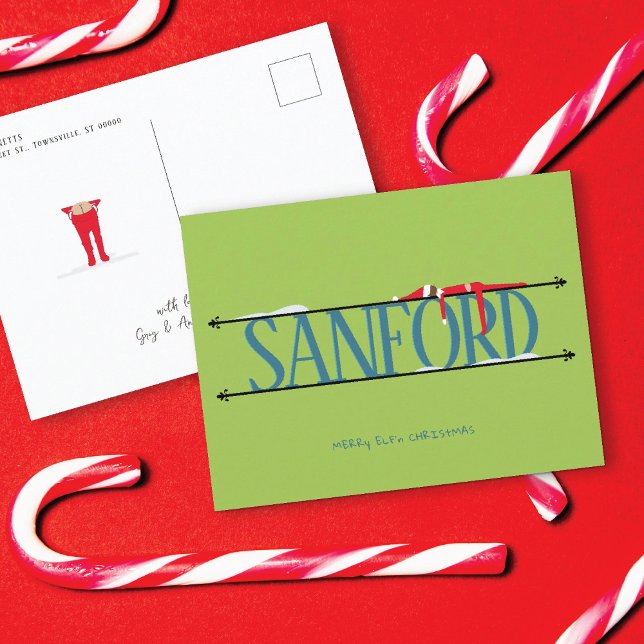 Tarjeta postal de Navidad en verde y azul turquesa (Subido por el creador)