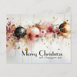 Tarjeta postal de Navidad festiva y elegante