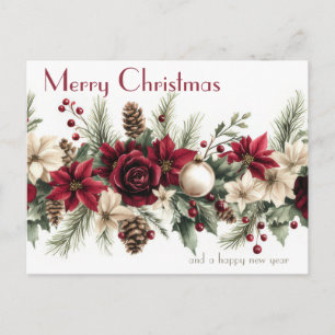 Tarjeta postal de Navidad festiva y elegante