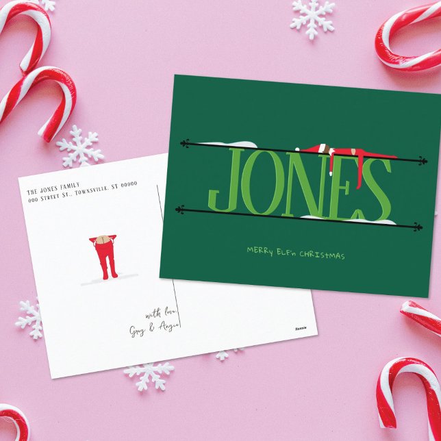 Tarjeta postal de Navidad Hunter Green de travesur (Subido por el creador)