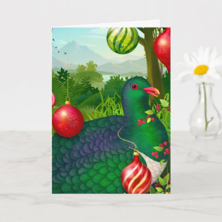 Tarjeta postal de Navidad Kereru