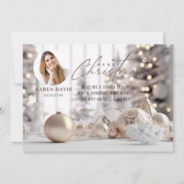 Tarjeta Postal de Navidad para Marketing de Agente (Anverso)