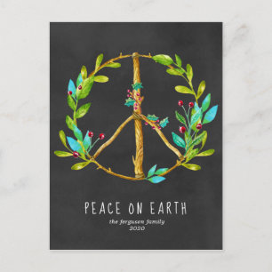 Tarjeta postal de Navidad Paz en la Tierra