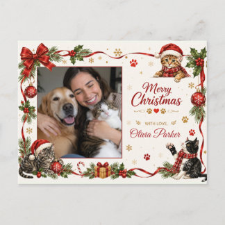 Tarjeta postal de Navidad personalizada para amant