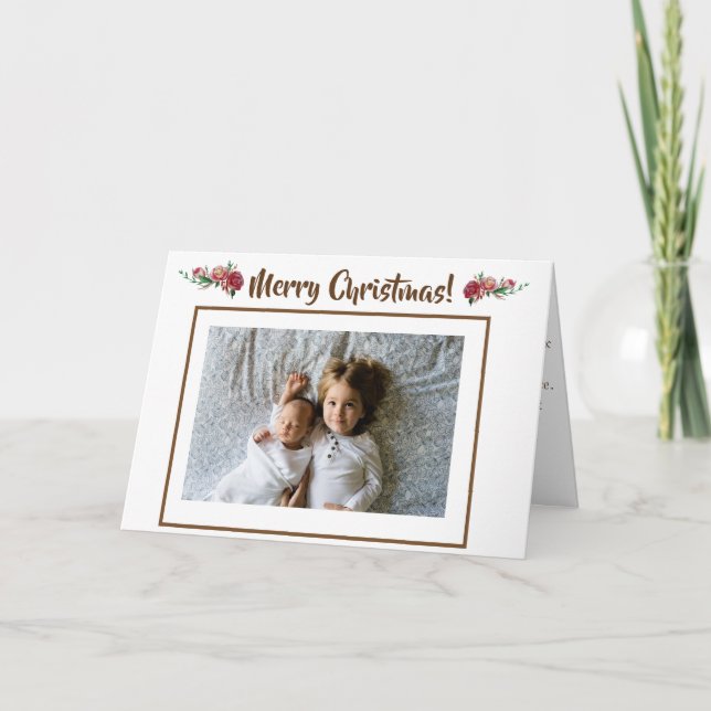 Tarjeta postal de Navidad personalizada y hermosa (Anverso)