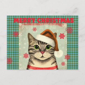 Tarjeta postal de Navidad Retro Navidades Cat Merr