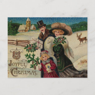 Tarjeta postal de Navidad vintage