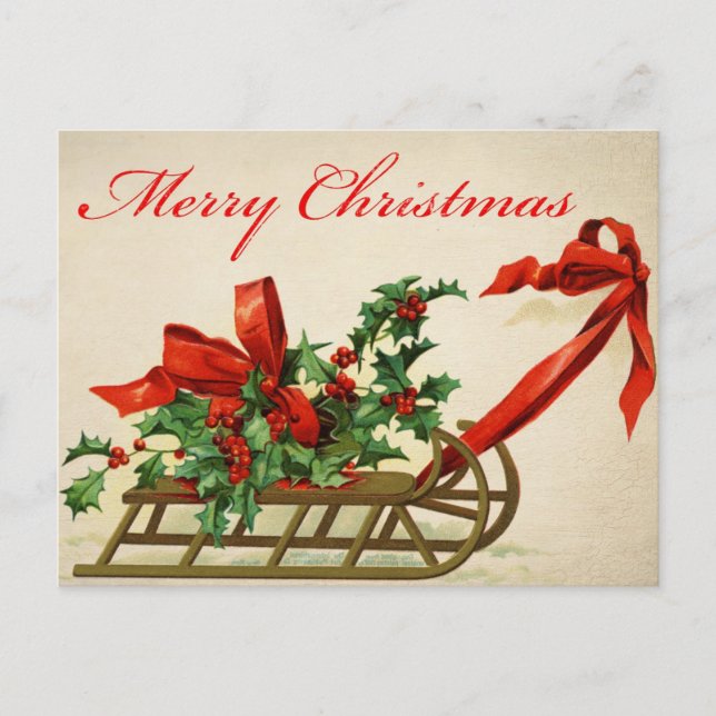 Tarjeta postal de Navidad vintage (Anverso)