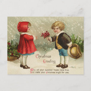 Tarjeta postal de Navidad vintage