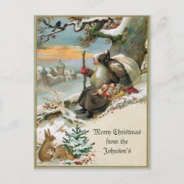 Tarjeta postal de Navidad Vintage Merry