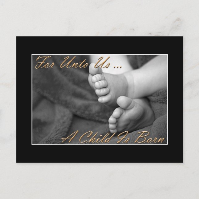 Tarjeta postal de Navidades cristianos (Anverso)