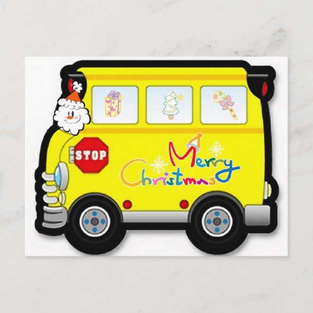 Tarjeta postal de Navidades de conductores de auto (Anverso)