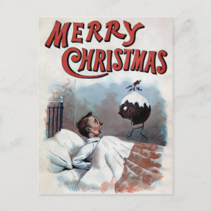 Tarjeta postal de Navidades de época victoriana im