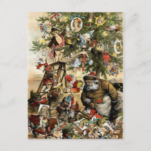 Tarjeta postal de Navidades de época victoriana im