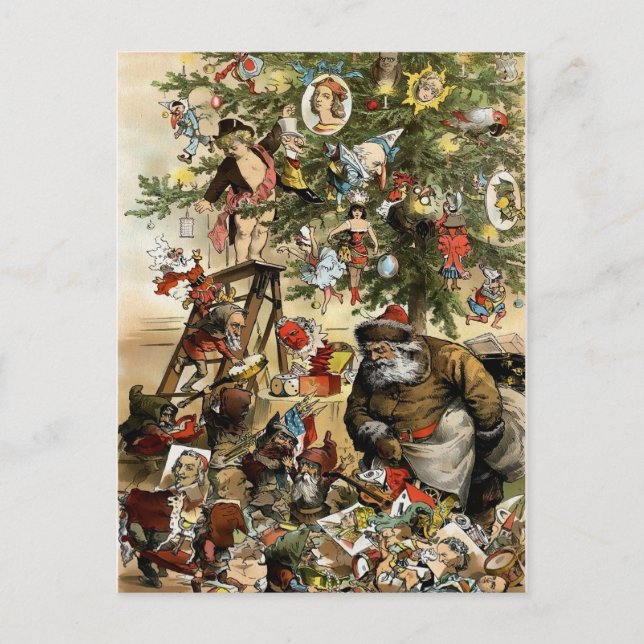 Tarjeta postal de Navidades de época victoriana im (Anverso)