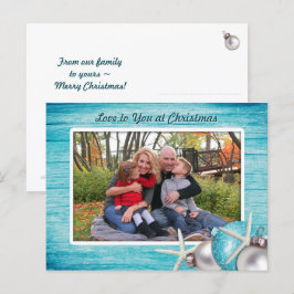 Tarjeta postal de Navidades de fotografía de Perso