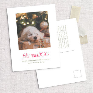 Tarjeta postal de Navidades de fotos de Mascota Fe