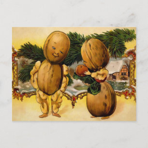 Tarjeta postal de Navidades de la familia de nogal