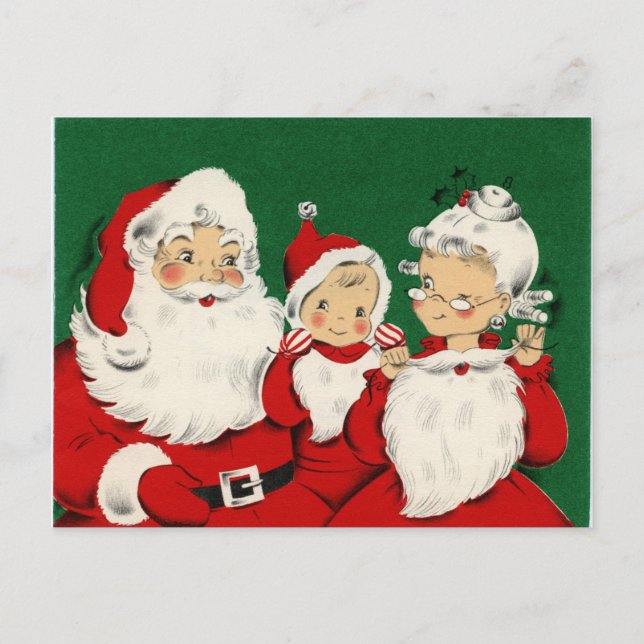 Tarjeta postal de Navidades de la familia Santa Vi (Anverso)