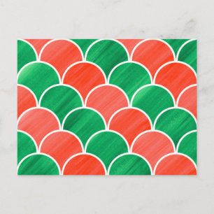 Tarjeta postal de Navidades de patrones de escala