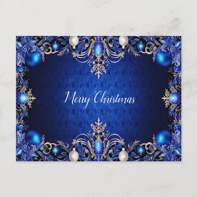 Tarjeta postal de Navidades de vacaciones con deco (Anverso)