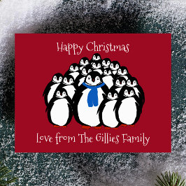 Tarjeta postal de Navidades familiares de divertid