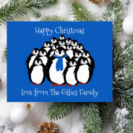 Tarjeta postal de Navidades familiares de divertid