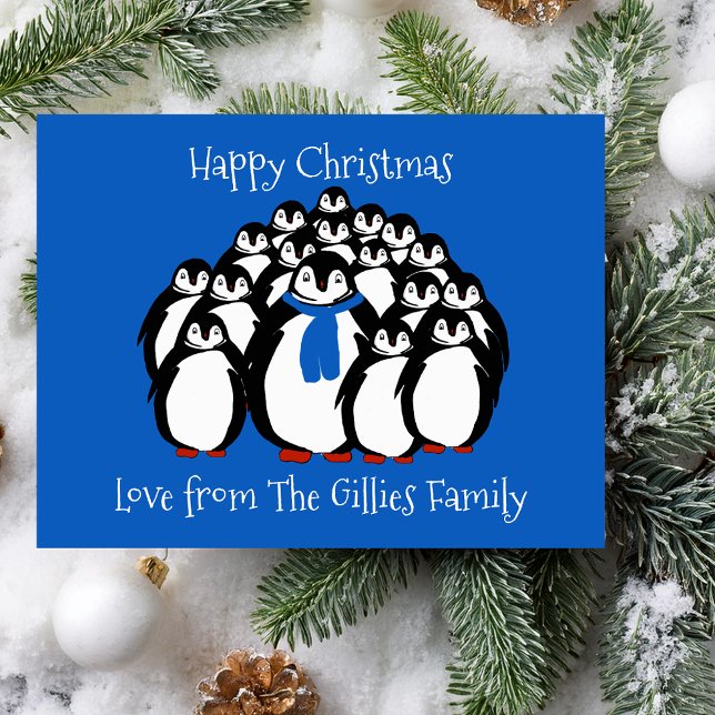 Tarjeta postal de Navidades familiares de divertid (Subido por el creador)