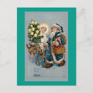 Tarjeta postal de Navidades franceses de época
