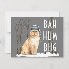 Tarjeta postal de Navidades gatos divertidos de Ba