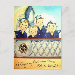 Tarjeta postal de Navidades militares de la Marina