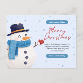 Tarjeta postal de Navidades personalizados
