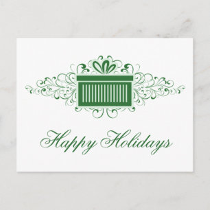 Tarjeta postal de Navidades presentes de Swirls de